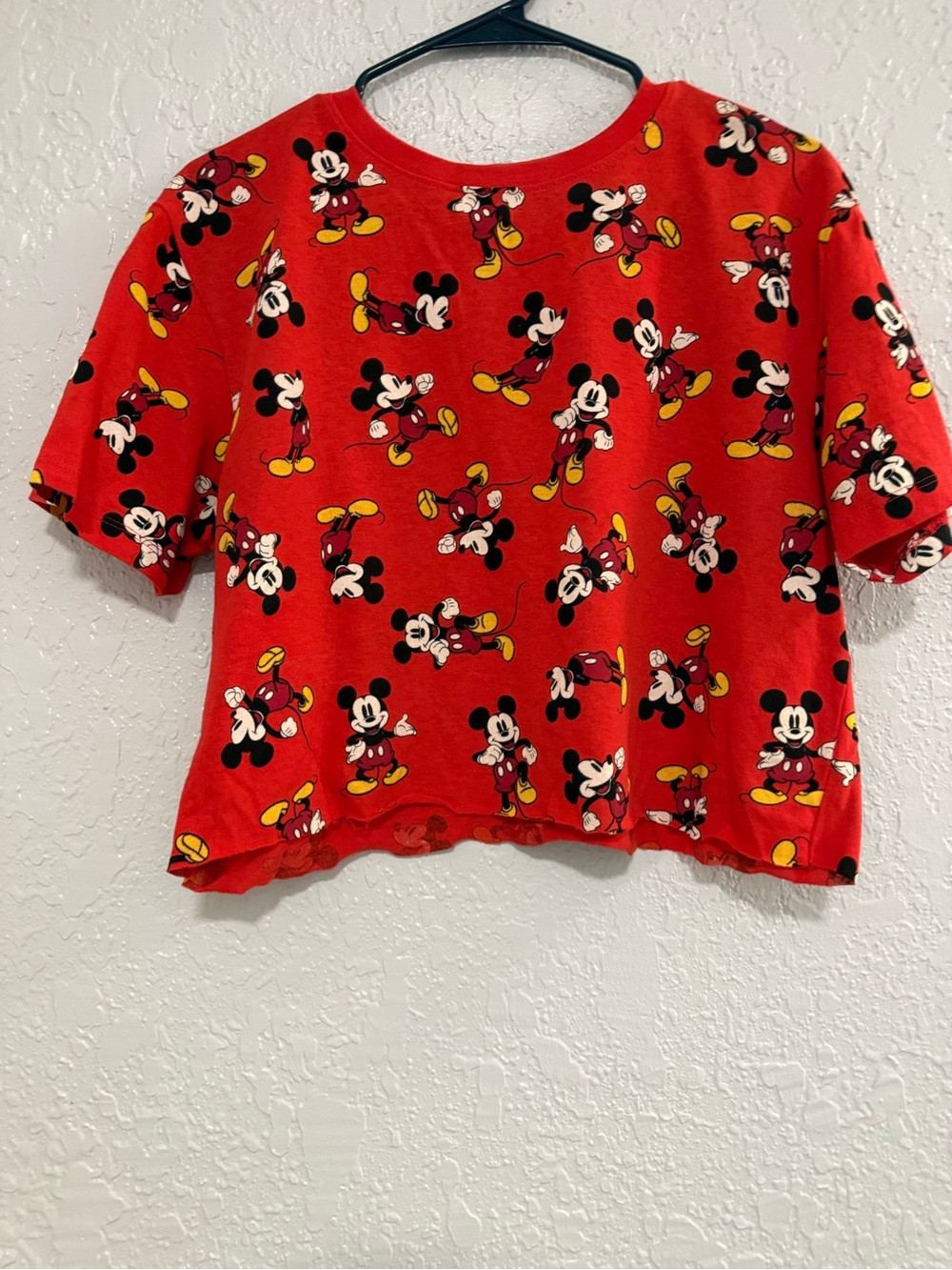Disney Red All-Over Mickey Mouse Short Sleeve Tee L/G